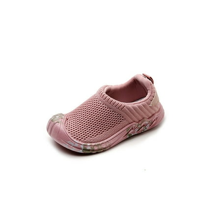 

Crocowalk Children Athletic Shoes Breathable Running Shoe Mesh Sneakers Kids Flats School Lightweight Sport Trainers Pink 11C