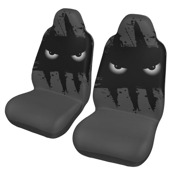 TEQUAN Front Seat Covers, Beast Claws and Eyes Pattern 2 Piece Car Seat Cover Fit Most Car SUV Truck Van