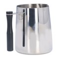 thumbnail image 1 of Jarra de leche, jarra de leche de acero inoxidable de 600 ml, jarra de leche de acero inoxidable, taza para espumar leche, funcionamiento suave, 1 of 12