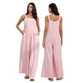 thumbnail image 3 of Gupgi Jumpers for Women Casual Jumpsuit Solid Button Suspender Jumpsuits Wide Pocket Leg Pant Jumpsuit, 3 of 9