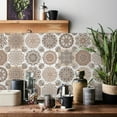 thumbnail image 6 of 24 Pieces Moroccan Wallpaper Tile Stickers Self Adhesive Removable Wall Backsplash Heat Resistant Furniture Staircase DIY Wall Tile Decals for Kitchen Bathroom Home Decor, 6 of 9