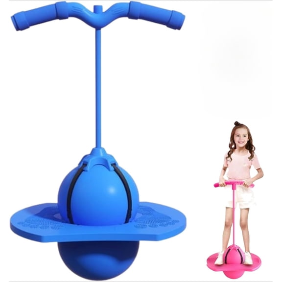 Balance Jumping Ball - Pogo Stick With Handle, Crazy Jumper Jump Ball Safe Hopper Ball for Indoor & Outdoor Play, Perfect for Balance, Coordination, and Fitness