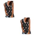 thumbnail image 4 of Sonducket Chaleco de mujer sin mangas Casual Sexy suelto pulóver Tanktop vacaciones boda fiesta verano Top ropa elegante tipo 9 3XL tipo 9 3XL 2piezas, 4 of 6