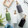 thumbnail image 3 of Zeus 420ml Liquid Soap Shampoo Lotion Shower Gel Ceramic Empty Pump Bottle Container, 3 of 7
