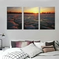 thumbnail image 3 of Nawypu Wall Art Paintings Sunrise frozen river Beautiful winter landscape lake morning time Canvas Art Print wall Poster Artwork for living Room Bedroom Wall Decor and Home Decor 12''x16''X3 Panels, 3 of 4