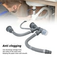 thumbnail image 4 of Double Sink Hose Drain Kit, Double Sink Drain Kit PP Stainless Steel Anti Clogging  for Kitchen, 4 of 7