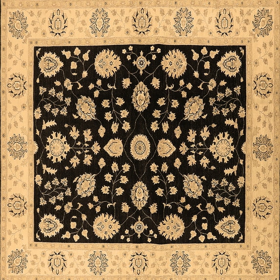 Ahgly Company Indoor Square Oriental Brown Traditional Area Rugs, 4' Square