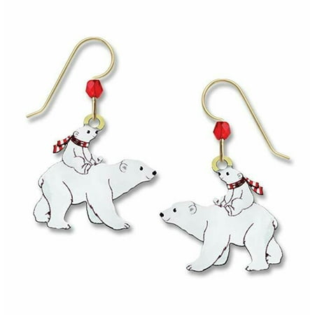 Spirit Bear Earrings - POLAR BEARS Hypo-Allergenic Earrings, Sterling Silver Plated, by Sienna Sky