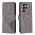 thumbnail image 1 of For Samsung Galaxy S24 Ultra 5G Magnetic Buckle Rhombus Texture Leather Phone Case, 1 of 5
