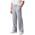 thumbnail image 5 of WhouRiu Boys Casual Jogger Pants Solid Color Drawstring Waist Baggy Wide Leg Sweatpants Kids Comfortable Cute Trousers With Pockets,5-6 Years, 5 of 7