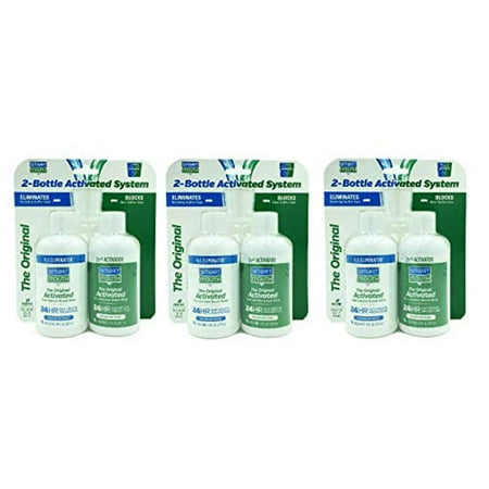 - SmartMouth Original Mouthwash 16oz 2-Bottle Activated System for 24-Hour Bad Breath Protection, 3-Pack