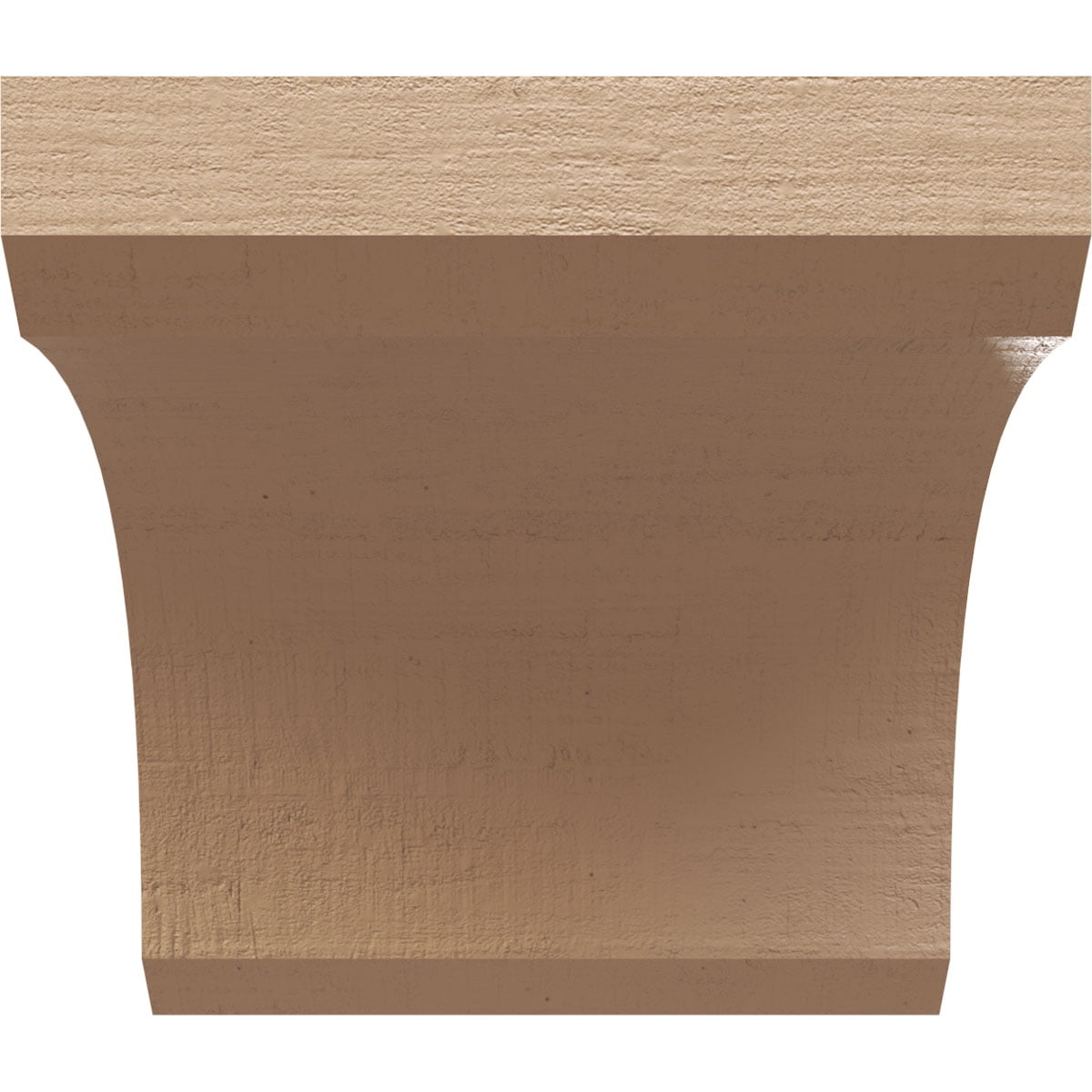 4"W x 4"D x 4"H Wide Legacy Rough Cedar Woodgrain TimberThane Corbel, Primed Tan