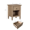 thumbnail image 3 of My Texas House Monroe 1-Drawer Nightstand with USB, Brushed Oak Finish, 3 of 19