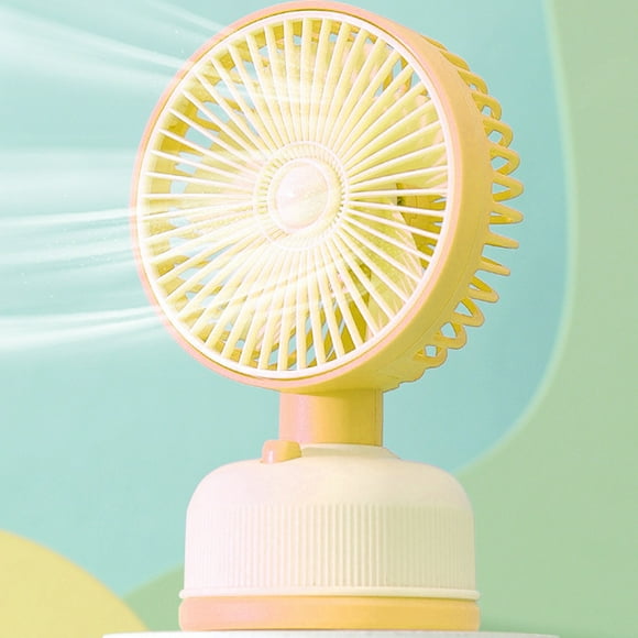 Mini ventilador de escritorio recargable, silencioso, alimentado por USB, con configuraciones de varias velocidades, compacto y fresco, para oficina, dormitorio, hogar, escritorio, mesa, Indo