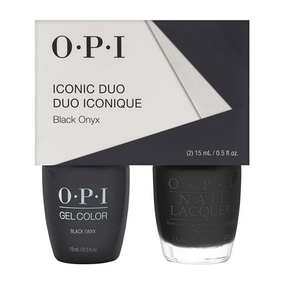 OPI Iconic GC/NL Duo  - GelColor Soak-Off Gel Lacquer   Nail Lacquer GCT02 / NLT02 Black Onyx