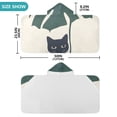 thumbnail image 4 of Yayeee Kids Hooded Towels Toddler Soft Absorbent Beach Bathing Wrap 50" x 23.5", Black Cat Plants, 4 of 5