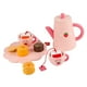 thumbnail image 2 of Juego de té de madera para niños, juego de simulación con accesorios, juguete artesanal de madera para jugar. Estilo B, 2 of 9