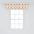 thumbnail image 2 of Ambesonne Peach Valance Pack of 2, Vegan Organic Motifs of Fruit, 54"X12", White Dark Magenta, 2 of 4