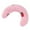 Pink, variant on Dog Plush Toy U Shaped Stuffed Puppy Neck Pillow Sleep Aid Chew Toy for Small Dogs & Cats Upper Spine & Calming Support