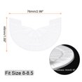 thumbnail image 2 of Uxcell 2pair Heel Plates Sole Protector Size 8-8.5 Non Slip Pad Replacement for Sneakers, White, 2 of 6