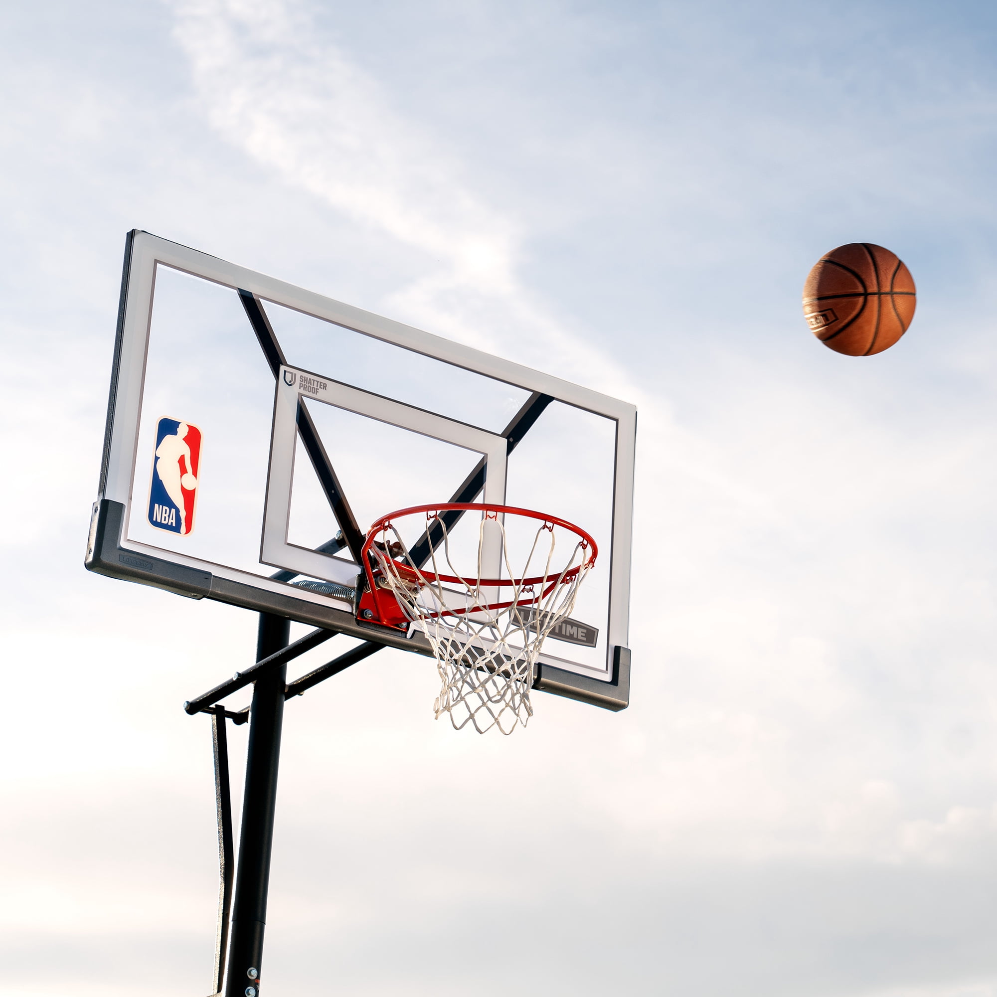 Lifetime NBA Branded 8ft-10ft Adjustable Height 54" Portable Basketball Hoop (92137)