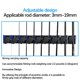 thumbnail image 5 of Expositor de cañas de pescar, soporte de pared, almacenamiento de cañas de pescar, estructura de metal, para oficina, altura ajustable,Wsvlmg, 5 of 7