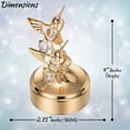 thumbnail image 4 of Matashi Music Box Valentine’s Day Gift for Wife, 24K Gold Plated Two Hummingbirds with Crystals, “Love Story” Tune,  Gift for Her, Girlfriend,  Home Decor, 4 of 8