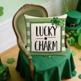 thumbnail image 4 of KOYPTL St.Patrick's Day Decorations Pillow Covers 18 x 18 Inch Green Shamrock Heart Lucky Charm Buffalo Plaid Pillow Cases for Home Sofa Couch Cushion Decor(1PC), 4 of 4