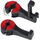 thumbnail image 1 of Gancho para coche con hebilla de bloqueo de 2 piezas (rojo), juego de 2 ganchos para reposacabezas de coche con soporte para teléfono, utilizado para ganchos ocultos 2 en 1 para asientos de coche en, 1 of 5