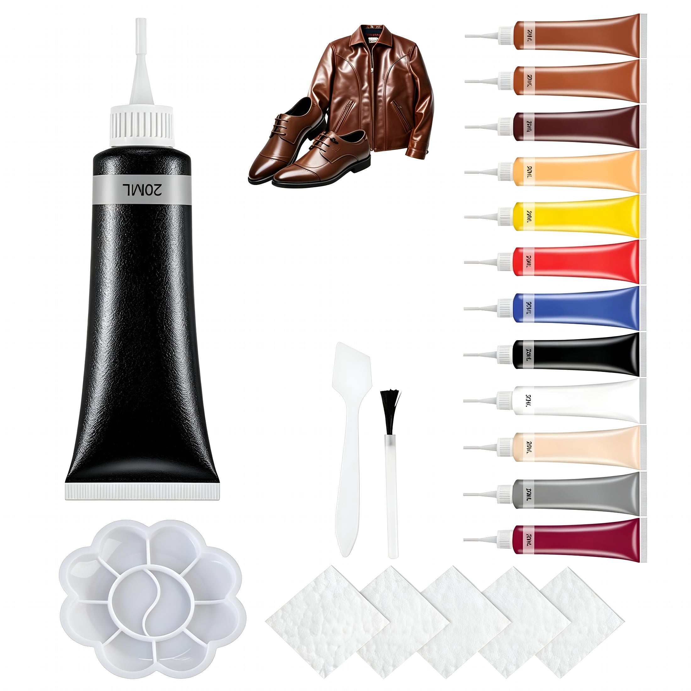 RAGUPEL Advanced Leather Repair Gel,Leather Repair Kit for Car Seat Vinyl Repair Kit,Professional Leather Repair Kit for Car Seat,Multifunctional Couch and Jacket Repair Kit(Black)