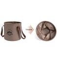 thumbnail image 3 of Cubo Plegable Cubo plegable de 10/20 l, lavabo portátil para acampar que ahorra espacio (10 l de café) Ehuebsd Libre de BPA, 3 of 8