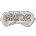 thumbnail image 1 of Máscara para dormir de seda para novia con bordado de perlas - Ele, 1 of 2