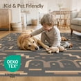 thumbnail image 4 of ODIKA 2'x3' Brown Beige Geometric Arch Design Washable Doormat Intricate Handwoven Patterns with Modern Flair Non-Slip, Low Pile for Entryway, Kitchen, Laundry Room, 4 of 7