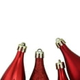 thumbnail image 2 of Northlight Shatterproof 4-Finish Finial Drop Christmas Ornaments - 5.5" - Red Hot - 8ct, 2 of 3