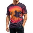 thumbnail image 5 of BRANROY Mens Graphic T-Shirts Halloween Crewneck - Short Sleeve Breathable Lightweight Tee, Mens Summer Shirts for Casual Wear, Shirts for Men with Scary Print,Gray,L, 5 of 7