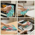 thumbnail image 5 of 6 Pcs Funny Kitchen Towels,Pioneer Flower Floral Print Pattern Microfiber Dish Towels,Kitchen Tea Towels,Kitchen Towel Set (18" X 26"), 5 of 7