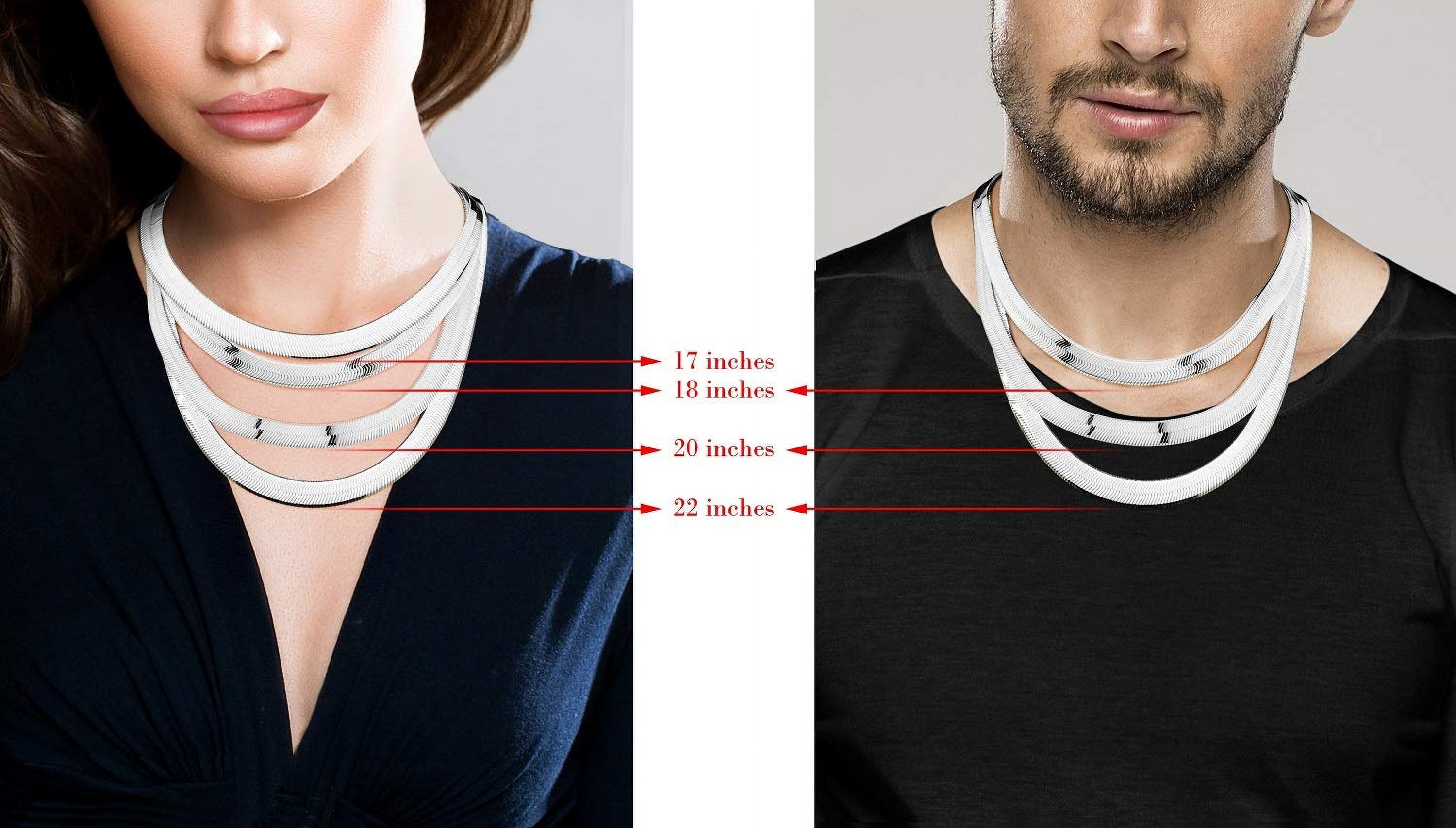 Miabella Solid 925 Sterling Silver Italian 10mm Wide Herringbone Chain Necklace for Women Men | Made in Italy (Length 20 Inches)