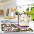 thumbnail image 5 of GZHJMY Microfiber Dish Drying Mat Absorbent Dish Draining Mat Large Size 18 x 24 Dishes Drainer Mat for Countertop s XXL Size Purple FlowersCoffee Mat, 5 of 7