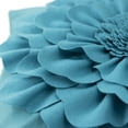 thumbnail image 3 of JWH Handmade 3D Wool Flower Throw Pillow Covers Aesthetic Decorative Floral Accent Pillow Cases 18"x18"Aqua for Sofa Couch Bedroom Decor, 3 of 9