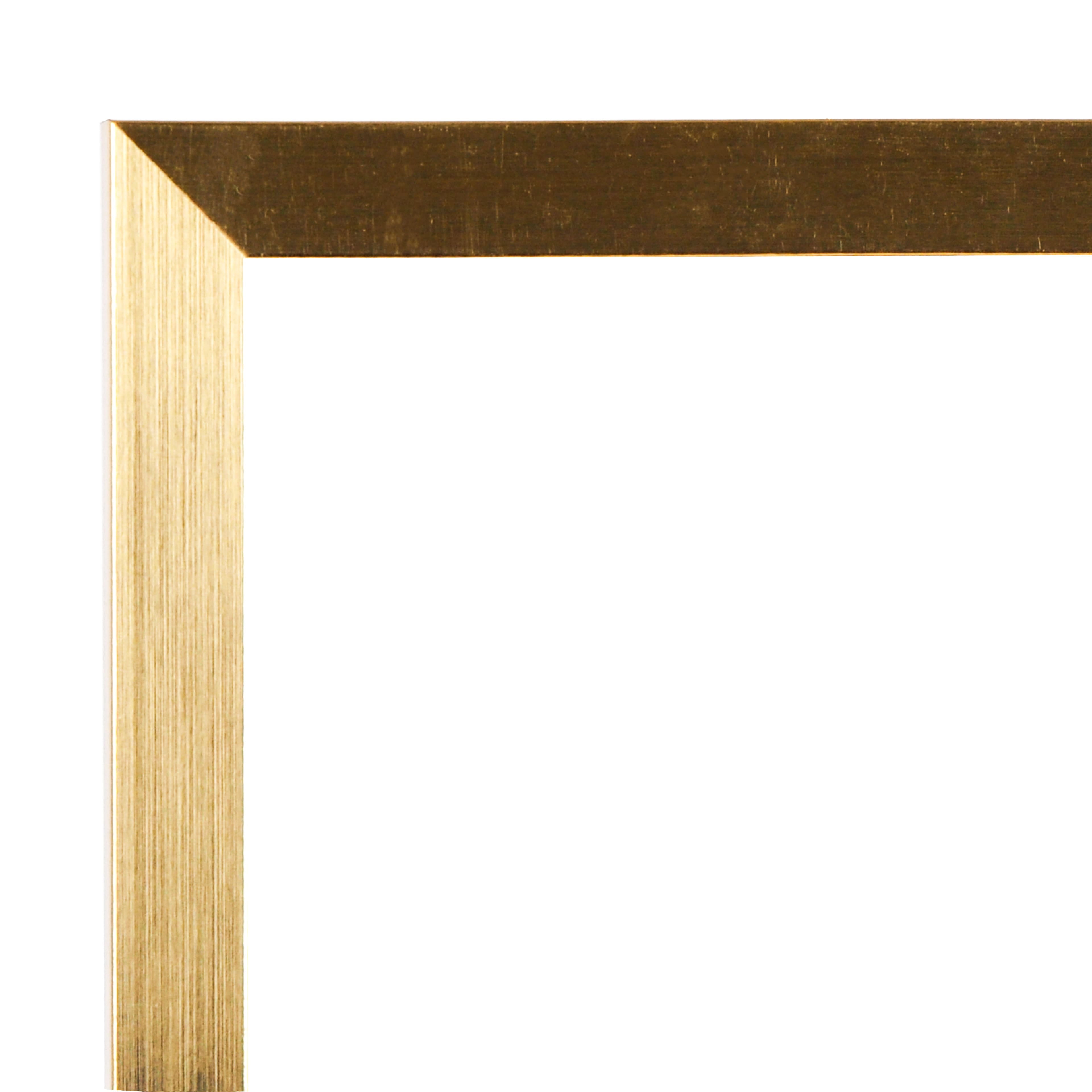 Studio Decor 8" x 10" Gold Belmont Picture Frame with 5" x 7" Mat - Pre-attached Hanging Hardware, Horizontal or Vertical Display - MDF, 1 Pack