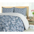 thumbnail image 5 of Ambesonne Botanical Duvet Cover Sets, Pastel Flourishing Petals, 2-Queen, Dimgray Pale Blue, 5 of 7