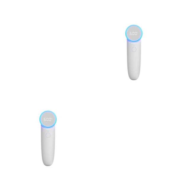 Kearding Handheld LED Device Rechargeable Lighted Automatic Accessories Cleaning Shutoff Wand Digital Household Kids Clothes Blanco 2piezas