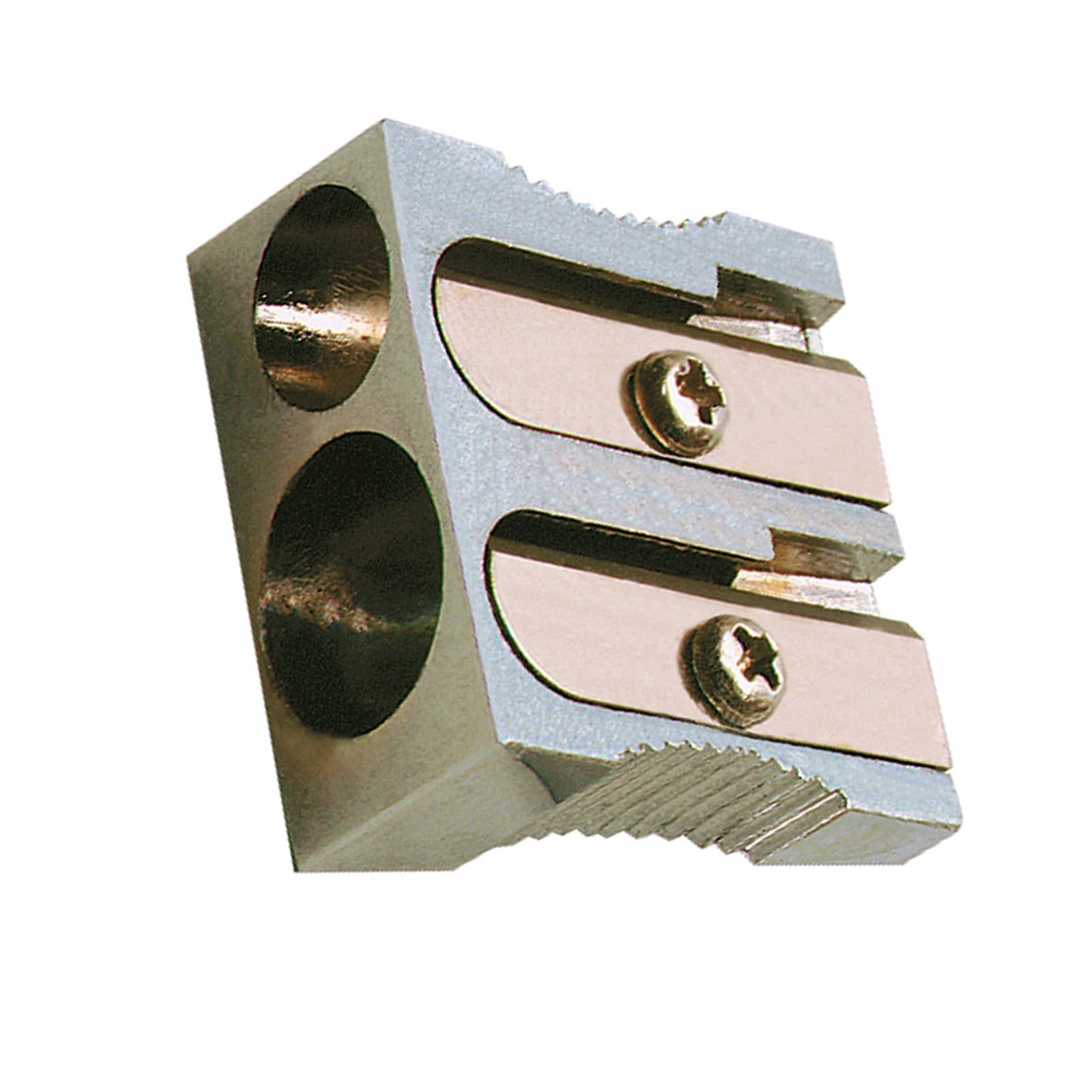 Charles Leonard Metal Pencil Sharpener, Two Hole, Pack of 12