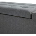 thumbnail image 6 of Storage Ottoman, Linen Upholstered Storage Bench with Lift Top and Button Tufted for Living Room, Gray, 6 of 18