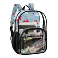 thumbnail image 2 of Ttyddzy Clear Backpack Heavy Duty PVC Transparent Backpack for College Workplace, Blue Transport Print, 2 of 8