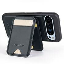 Decase Magnetic PU Leather Wallet Phone Case for Google Pixel 9, RFID Blocking, Mag-Safe Compatible, 2-in-1 Removable Card Holder,Shockproof Flip PU Leather Phone Cover,Black