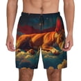 thumbnail image 3 of Uemuo Colorful Starry Sky Sleep Dog Pattern Mens Swim Trunks Quick Dry Board Shorts with Mesh Lining, Stretch Beach Shorts Quick Dry No-Chafing Board Shorts-Small, 3 of 9
