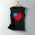thumbnail image 4 of Wycnly Tank Top for Women Tank Top for Women Independence Day Loose Fourth of July Patriotic Shirts Trendy Heart Print Sleeveless Top Girls Sleeveless Shirt, 4 of 4
