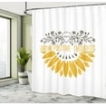 thumbnail image 4 of Ambesonne Saying Shower Curtain, Grow Positive Thoughts Flora, 69"Wx75"L, Earth Yellow White, 4 of 4