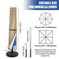thumbnail image 6 of Patio Umbrella Cover for 6ft to 9ft Garden Outdoor Umbrella with Zipper and Rod,Waterproof and Durable,Khaki, 6 of 10